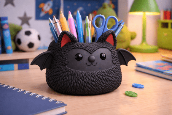 Bat Pen Holder STL Desk Organizer: A Spooky-Cute Solution for Desk Organization