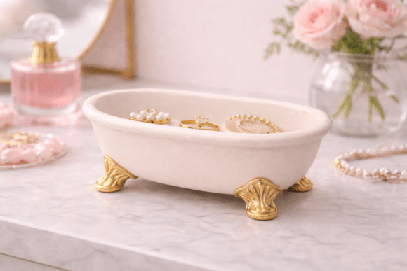 Bathtub Trinket Dish Jewelry Holder STL