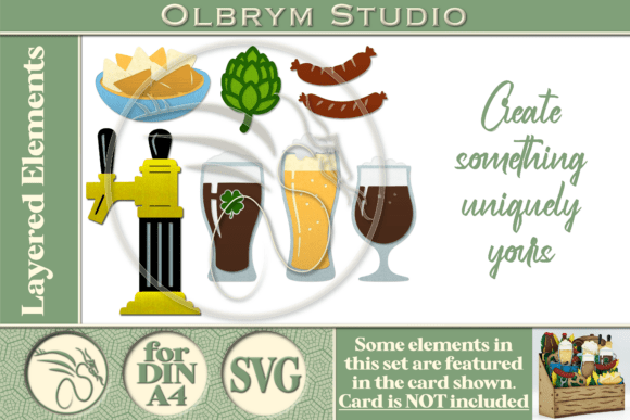Beer and Snacks Layered SVG Elements Set: A Creative Toolkit for Crafters and Designers