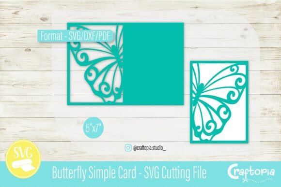 Butterfly Simple Card – SVG Cutting File: Elegance Meant for Every Crafter