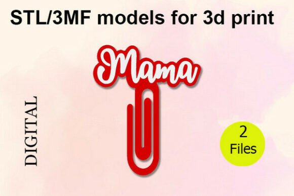Charming “Mama” 3D Printed Paper Clips: A Heartfelt Touch for Every Project