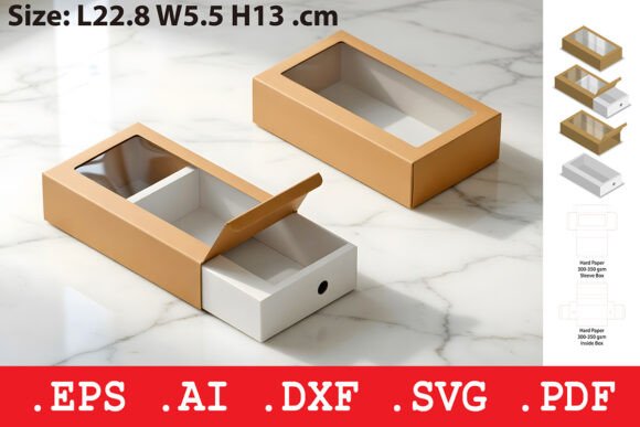 Elegant Packaging with Sleeve Box with Drawer and Window Lid