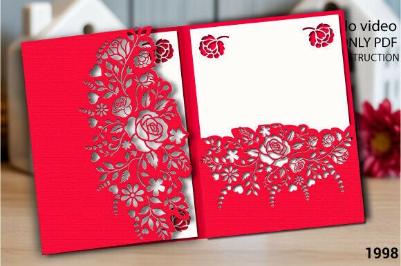 Floral Lace Gatefold Card SVG Cut 1998: A Timeless Choice for Elegant DIY Creations