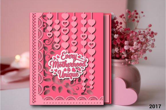 Heart Curtain Gatefold Card SVG 2017: A Versatile Paper Craft Design
