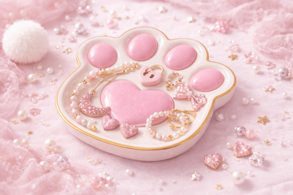Kawaii Cat Paw Trinket Dish: A Stylish Organizer for Everyday Essentials