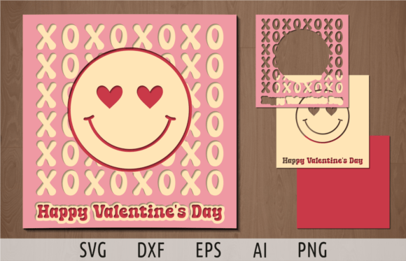 Layered Card Happy Valentines Day SVG for Creative Crafting Projects