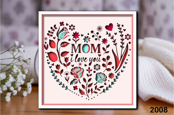 Mother's Day Floral Heart SVG Layer 2008