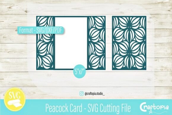 Peacock Card β SVG Cutting File: Elevating Craft Projects with Precision and Elegance