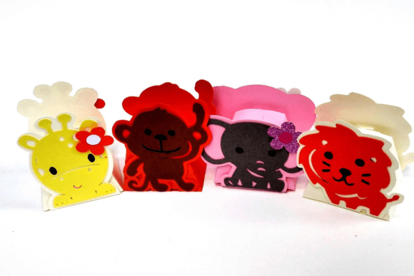 Safari Boxes Set SVG Templates: Cute Baby Shower Favors